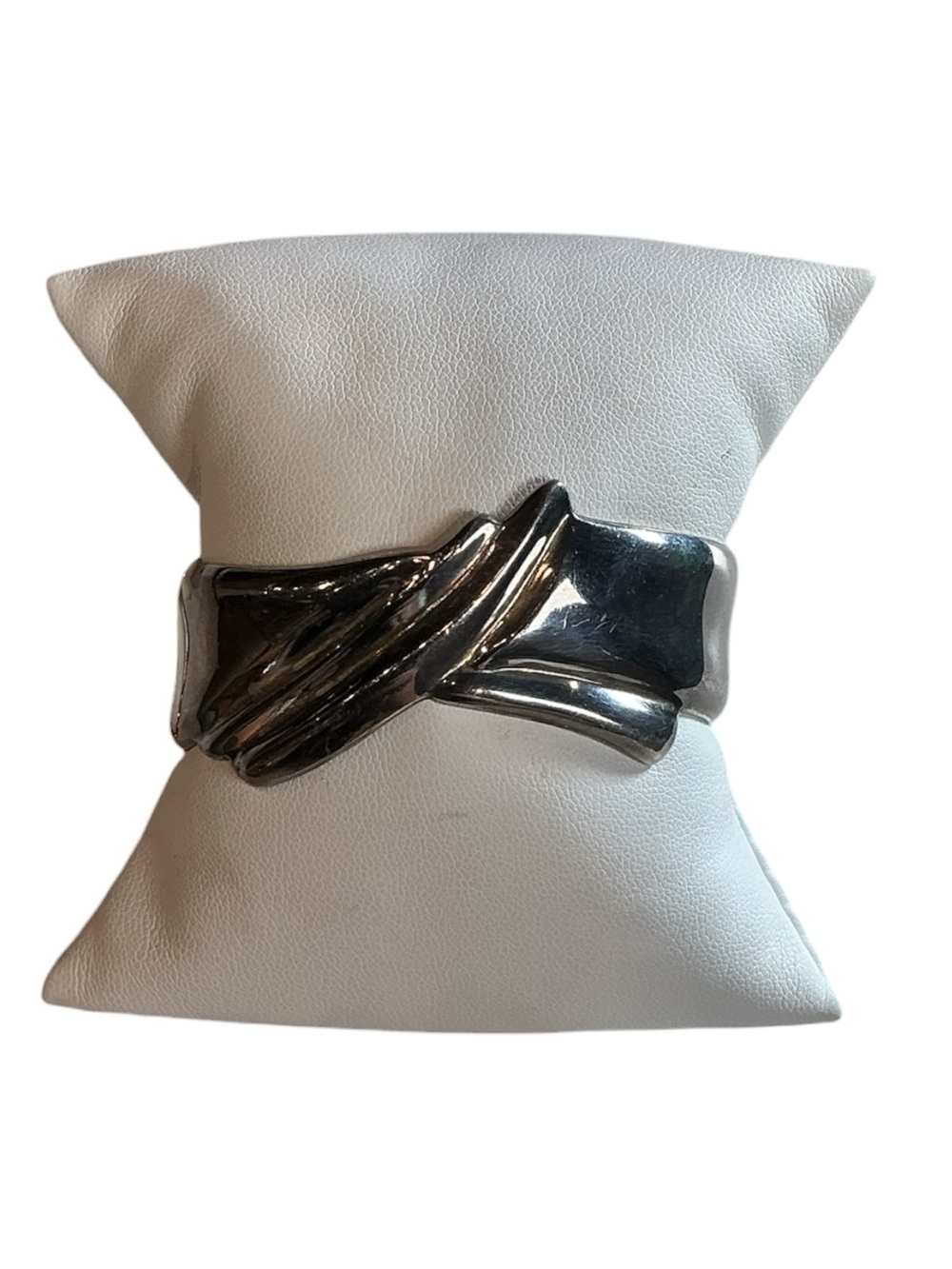 Vintage 1980s Sterling Silver Open Cuff Bracelet